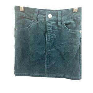 Girls Corduroy Skirt Teal‎ Size S 6/6X Cotton & Spandex